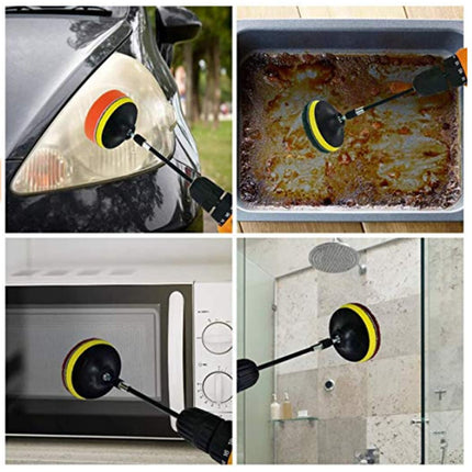 Set di 37 spazzole per trapano, set di 37 spazzole per trapano Power Scrubber con spugnetta per lucidatura per bagno, doccia, pulizia tappeti, pulizia della malta e pulizia delle piastrelle