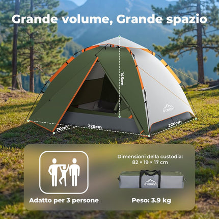Gysrevi Tenda Campeggio 2-4 Persone,Tenda da Campeggio Automatica