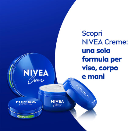 NIVEA Creme Crema multiuso 400 ml, Crema NIVEA classica a base di Eucerit, Glicerina e Pantenolo, Crema corpo, viso e mani dermatologicamente testata per tutta la famiglia