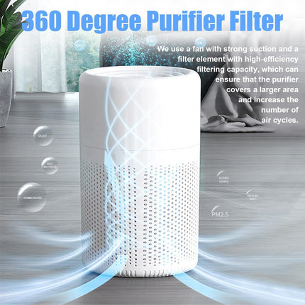 Purificatore d'aria portatile per camera da letto con filtro HEPA H13 - Pulitore USB silenzioso da scrivania con aromaterapia per polvere, fumo, peli di animali domestici, odori - ideale per casa