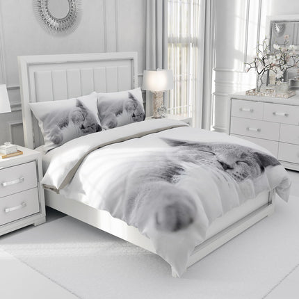UGZDEA Set di biancheria da letto per gatti 135x200cm, in morbida microfibra 3D, con copripiumino e federa (Single（135x200cm）, A)
