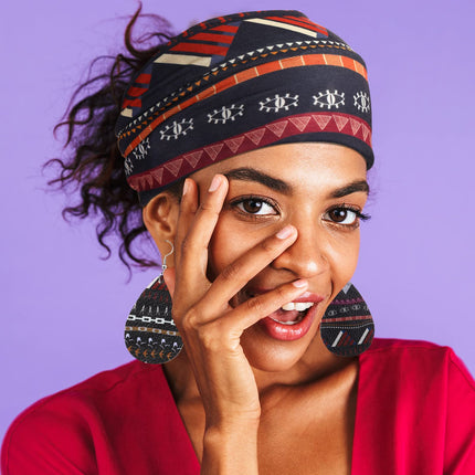 Willbond Set di Orecchini da Donna in Finta Pelle Africana