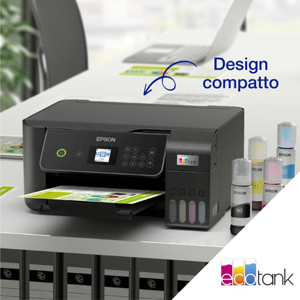 Epson EcoTank ET-2870 Stampante con Serbatoi D’inchiostro | Stampa a Casa Alti Volumi | Wi-Fi | A4 | Stampa, Copia, Scansione | Display LCD 3.7 cm | 3 Anni D'Inchiostro Inclusi