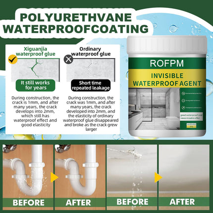 Sigillante Impermeabile Trasparente, Emulsione Isolante 300 g, Agente di Rivestimento Invisibile per Bagno, Piastrelle, Pareti e Tetto