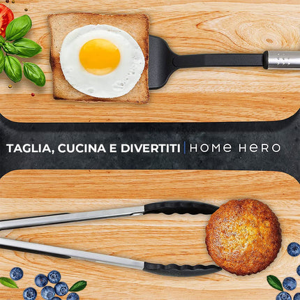 Utensili Cucina Set Termoresistenti al Calore e Antiaderente - Mestoli Spatola Cucchiaio Frusta Pinze Forbici (25 pezzi Nylon Set)