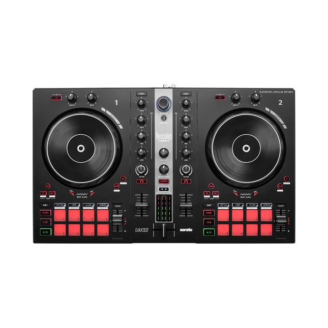 HERCULES DJControl Inpulse 300 MK2, Postazione DJ USB, 2 banchi con 16 pad e scheda audio integrata