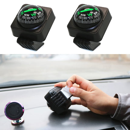Bussola Autoadesiva Nautica Ad Alta Precisione per Auto - Bussola Digitale Professionale - 2 Pezzi