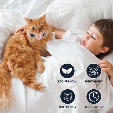 Collare GPS per Gatto Senza SIM e Senza Abbonamento, Localizzatore per Gatti Compatibile con Apple e Android Find My, Tracker Bluetooth con Posizione in Tempo Reale(Nero+Nero,IOS+Android)