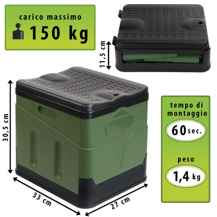 Montafox Toilette Campeggio Pieghevole Portatile WC 25 L 150 kg Gabinetto