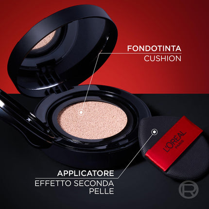 L'Oréal Paris Fondotinta Cushion, Per Tutti i Tipi di Pelle, Tenuta 24H, Pelle Uniforme e Senza Imperfezioni, Formula Leggera e Traspirante, Infaillible Air Wear Cushion, Tonalità: 120, 11 g