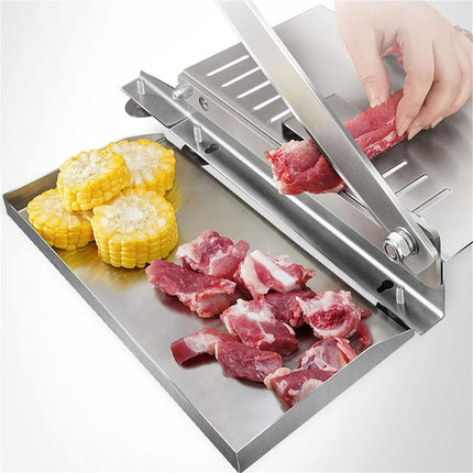 Macchina per affettare carne ossea, in acciaio inox, per uso domestico e commerciale, dispositivo manuale per tagliare pesce, pollo, manzo