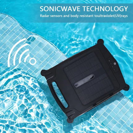 moupeaktain Skimmer per Piscina Senza Fili Ad Energia Solare, Robot Pulitore Automatico per Piscina, Aspirapolvere per Piscina con Doppia Ricarica / 2 modalità/Evita Ostacoli/Parcheggio Autonomo
