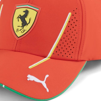 PUMA Scuderia Ferrari 2024 - Berretto da Squadra Rosso Bruciato, Taglia Unica