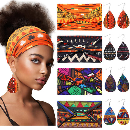 Willbond Set di Orecchini da Donna in Finta Pelle Africana