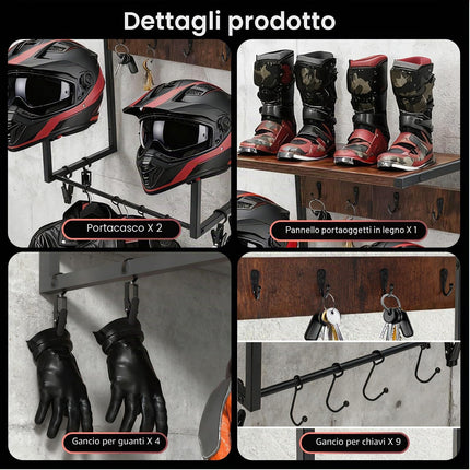 CASDUCT Portacasco da Parete Appendi Casco Moto da