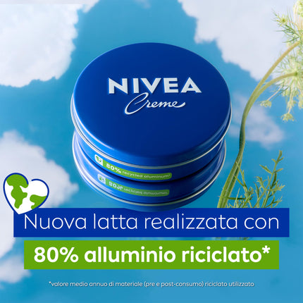 NIVEA Creme Crema multiuso 400 ml, Crema NIVEA classica a base di Eucerit, Glicerina e Pantenolo, Crema corpo, viso e mani dermatologicamente testata per tutta la famiglia