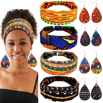 Willbond Set di Orecchini da Donna in Finta Pelle Africana
