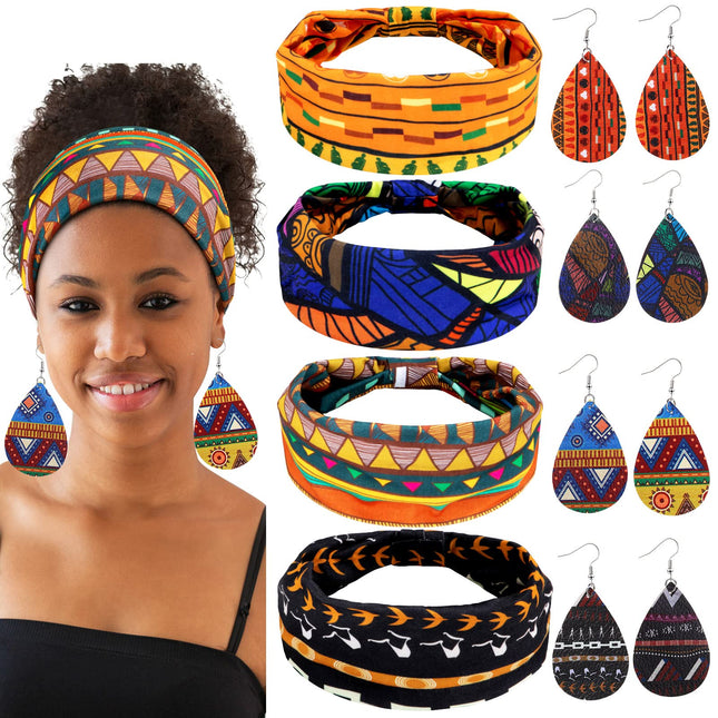 Willbond Set di Orecchini da Donna in Finta Pelle Africana