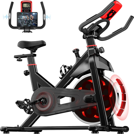 X3 Cyclette da Casa Professionale, Bicicletta ad attrito Indoor per Fitness da Camera con Schermo LCD e Portabicchieri, Volano 12kg, struttura in acciaio da 80 mm, capacità di 150 kg