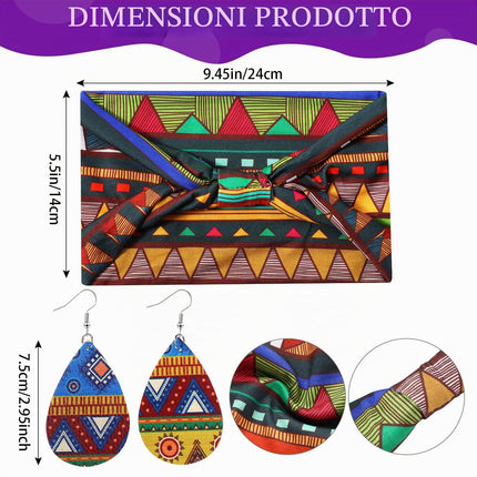 Willbond Set di Orecchini da Donna in Finta Pelle Africana