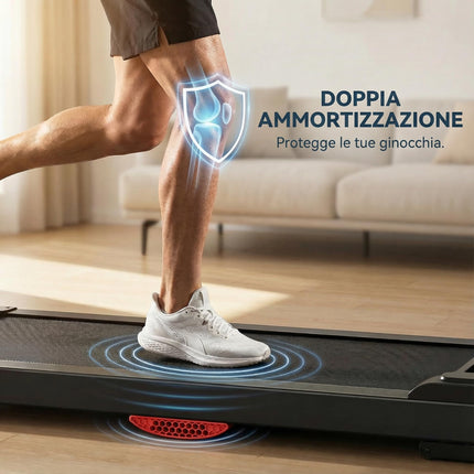 Kdtoll Tapis Roulant Salvaspazio 14km/h, Tapis Roulant Elettrico Pieghevole con Inclinazione 15%, Walking Pad Pieghevole da Casa, Motore Silenzioso 3.0 HP, Display LED, Portata 136 kg