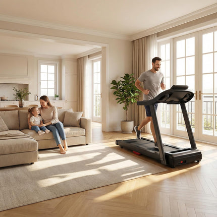 Kdtoll Tapis Roulant Salvaspazio 14km/h, Tapis Roulant Elettrico Pieghevole con Inclinazione 15%, Walking Pad Pieghevole da Casa, Motore Silenzioso 3.0 HP, Display LED, Portata 136 kg