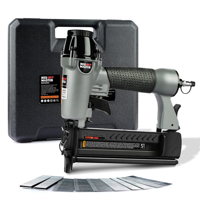 Chiodatrice Pneumatica, 2 in 1 Sparachiodi Aria Pneumatica con 800 Chiodi e 200 Graffette,Graffettatrice Pneumatica con Occhiali di Protezione e Custodia in Plastica Portatile