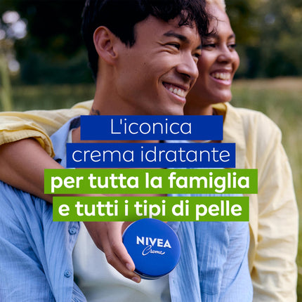 NIVEA Creme Crema multiuso 400 ml, Crema NIVEA classica a base di Eucerit, Glicerina e Pantenolo, Crema corpo, viso e mani dermatologicamente testata per tutta la famiglia