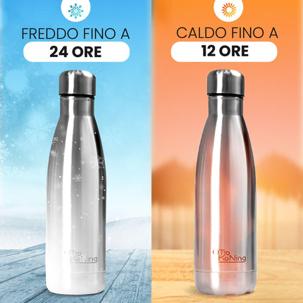 OTTO KONING Borraccia Termica 500 ml Acciaio Inox 18/8 Senza BPA