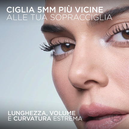 L'Oréal Paris Telescopic Extensionist Mascara, Ciglia Lunghe e Definite per 24H, Curvatura impeccabile, Formula con Fibre Allunganti e Pigmenti Magnetici, Nero, 9,9 ml