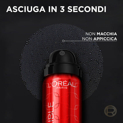 L'Oréal Paris Spray Fissante per il Make-Up, No Transfer, Ad Asciugatura Rapida, Tenuta Look Fino a 36H, A Prova di Sudore e Umidità, Infaillible 3-Second Face Setting Mist, 75 ml