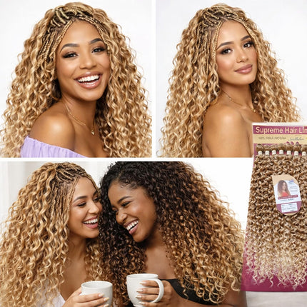 Extension Capelli Ricci Lunghi 75cm - Set 9 Pezzi 330g in Bioproteina – Look Naturale Voluminoso Ondulato – Scalatura Professionale 65/70/75cm - Effetto Riccio (Total Black), PAMELA