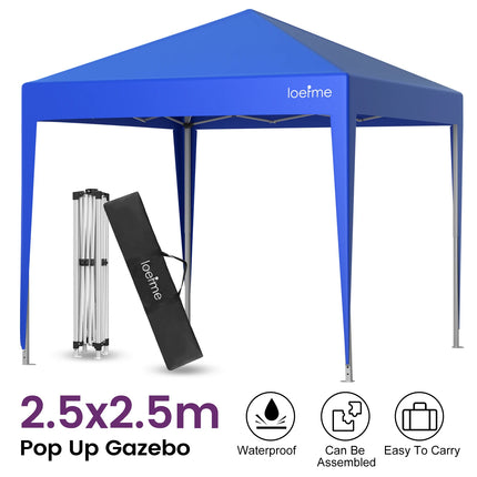 Gazebo Pop-Up 2.5x2.5m con Pareti Laterali – Impermeabile e Anti-UV
