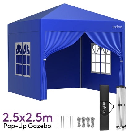 Gazebo Pop-Up 2.5x2.5m con Pareti Laterali – Impermeabile e Anti-UV