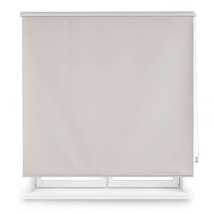Blindecor Draco Tenda a rullo oscurante - Argento grigio, 160 x 230 cm (Larghezza x Altezza) | Dimensioni del tessuto 157 x 225 cm. Tende termiche oscuranti