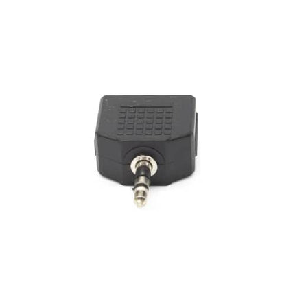 CABLEPELADO - Adattatore splitter audio stereo da 2 x 3,5 mm femmina a 3,5 mm femmina, adattatore splitter per cuffie e jack, compatibile con iPod, iPhone, iPad, Samsung, lettore MP3, nero