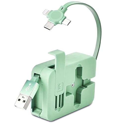 Cavo di ricarica multi 3 in 1, cavo USB 4 in 1, tre in un rotolo di cavi di ricarica, cavo di ricarica arrotolabile, supporto per telefono/caricatore 4 in 1, tablet, telefono cellulare