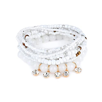 allforyou Braccialetti di Gioielli Bohemian Set per Le Donne Boho Tassel Charm Multistrato Perline Bracciale Braccialetto Polseras Pulseras Mujer Femme Bijouterie