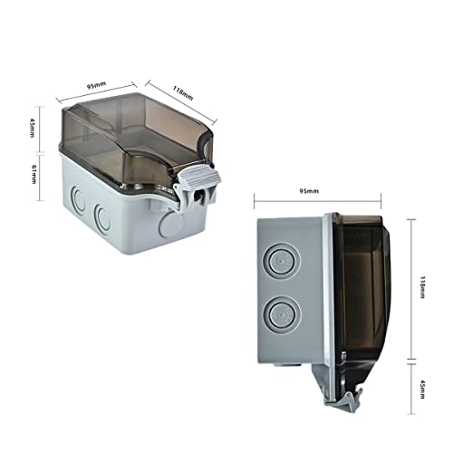 Presa esterna IP66, 16A, presa elettrica impermeabile a parete singola, utilizzata per le prese elettriche all'aperto in giardini, bagni e garage