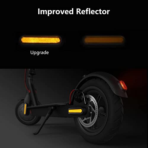 Natcoo Copriruota Monopattino Striscia Riflettente per Xiaomi M365, PRO, 1S, Pro2, Mi3, Copertura Protettiva Ruote Anteriori e Posteriori Pezzo Riflettente Accessori Scooter（Nero/Arancione