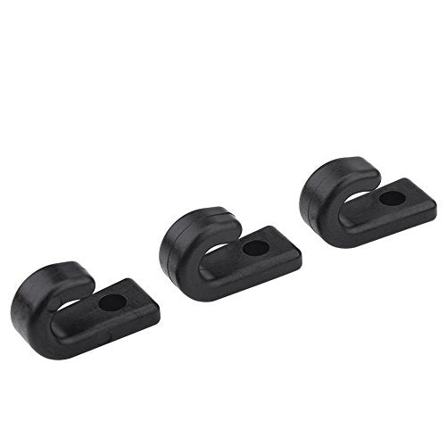 Ganci di ancoraggio, 25 pezzi Ganci a J Ganci di fissaggio in nylon nero per kayak Cavo elastico Canoe Accessori per barche