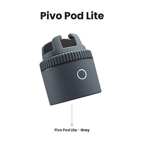 Pivo Pod Lite Sensore di movimento automatico Tracking Supporto e Pod Smartphone per creazione di contenuti a mani libere Rotazione 360° Bluetooth Registrazione Video Supporto per fotocamera