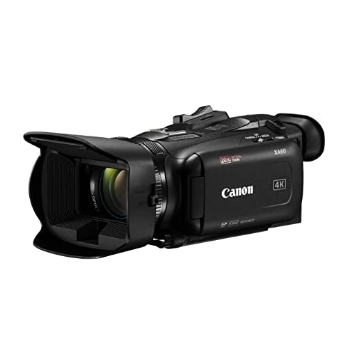 Canon videocamera XA60 4K (UHD Video Camera 20x Zoom, sensore CMOS 1/2,3 pollici, Auto Focus, stabilizzazione 5 assi, HDMI Output, display LCD 3,5 pollici, UVC Streaming)