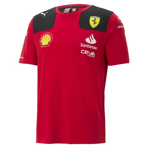 PUMA Scuderia Ferrari - Maglietta 2023 della Squadra - Rosso - Uomo - Taglia: M