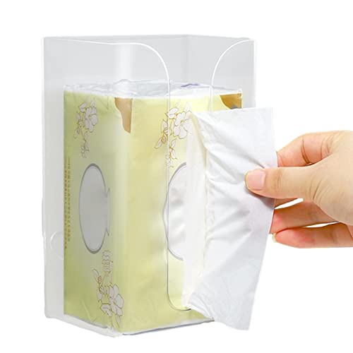Richolyn Supporto per Scatola del Tessuto da Parete,Custodia Rettangolare in Tessuto da Parete Senza Chiodi | Porta fazzoletti da Parete per Soggiorno, Bagno, Cucina, Ufficio