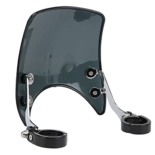 Cupolino Del Motociclo Parabrezza Universale Regolabile a 180 ° per Moto Parabrezza Accessori per Moto per Forcella Anteriore da 1,5-1,6 Pollici