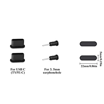 Kit Antipolvere per Telefono Cellulare Adesivo in Rete per Altoparlante Antipolvere Protezione del Cavo Coperchio per Porta Tipo C per Porta di Ricarica per Altoparlante Mobile e Jack per Auricolari