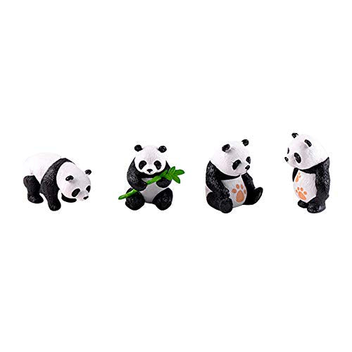 ZQO 4 Pezzi Ornamenti Panda Giardino Micro Paesaggio Ornamento Bonsai Decorazioni Artigianato Accessori Torta Casa Cinese Creativa Bambole