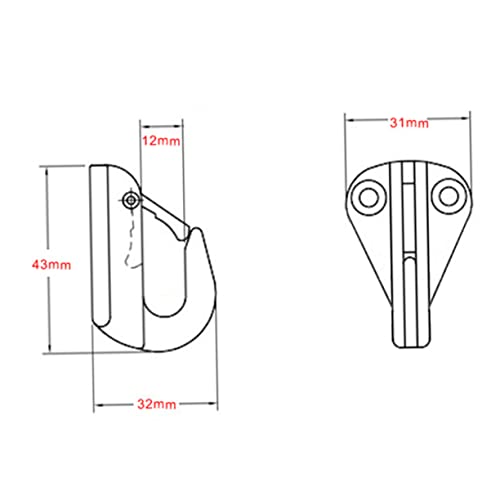 CLISPEED 6 Pezzi Gancio Parabordo Marino,Ganci Di Protezione Marini S Gancio Accessori Per Acciaio Inossidabile S Ganci Ganci Marini Gancio A Molla Ganci Per Barche