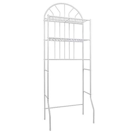 RELOVE Scaffale Multifunzione per Bagno Rack Mensole Salvaspazio, Organizer per Bagno, WC, Bidet e Lavanderia, 3 Ripiani Portaoggetti in Ferro, Portasciugamani (65 * 34 * 177cm (bianco))